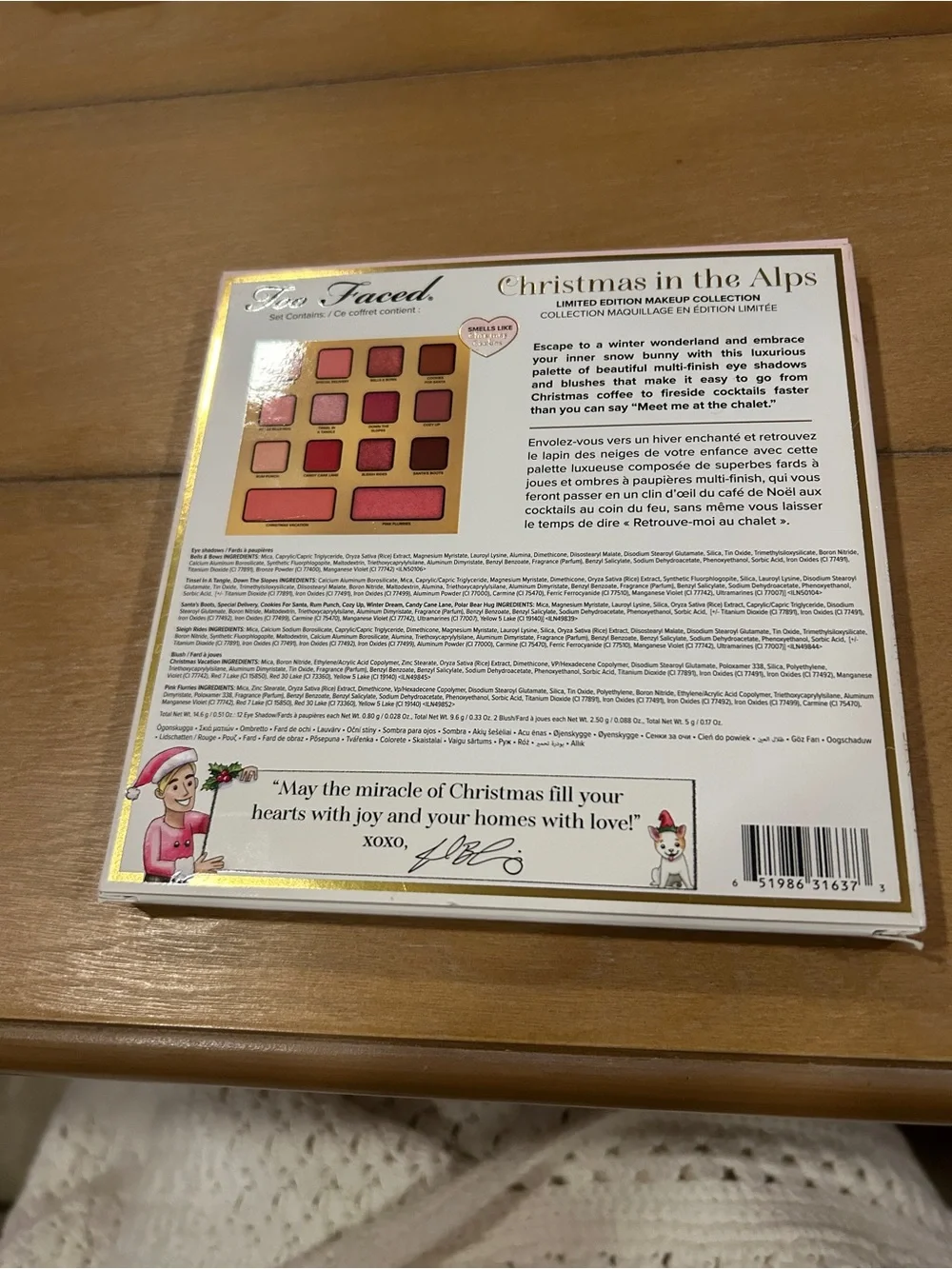 Too Faced Christmas in the Alps Eyeshadow Palette - Pink, White & Gold Accents